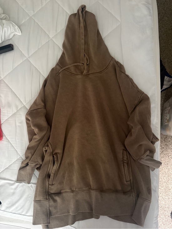 FP Movement by Free People Tops - FP Movement by Free People Oversized Brown Hoodie Sweatshirt